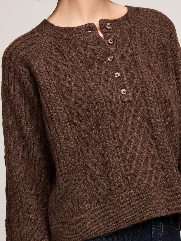 GENTLE FAWN Aspen Cable Knit Button Front Sweater