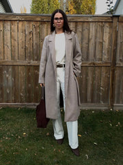 BLACK TAPE Belted Long Coat