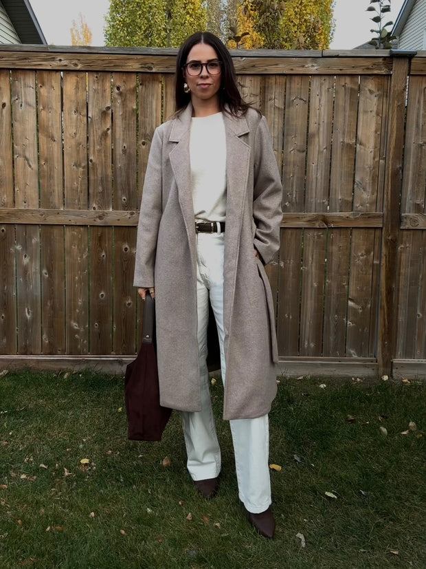 BLACK TAPE Belted Long Coat