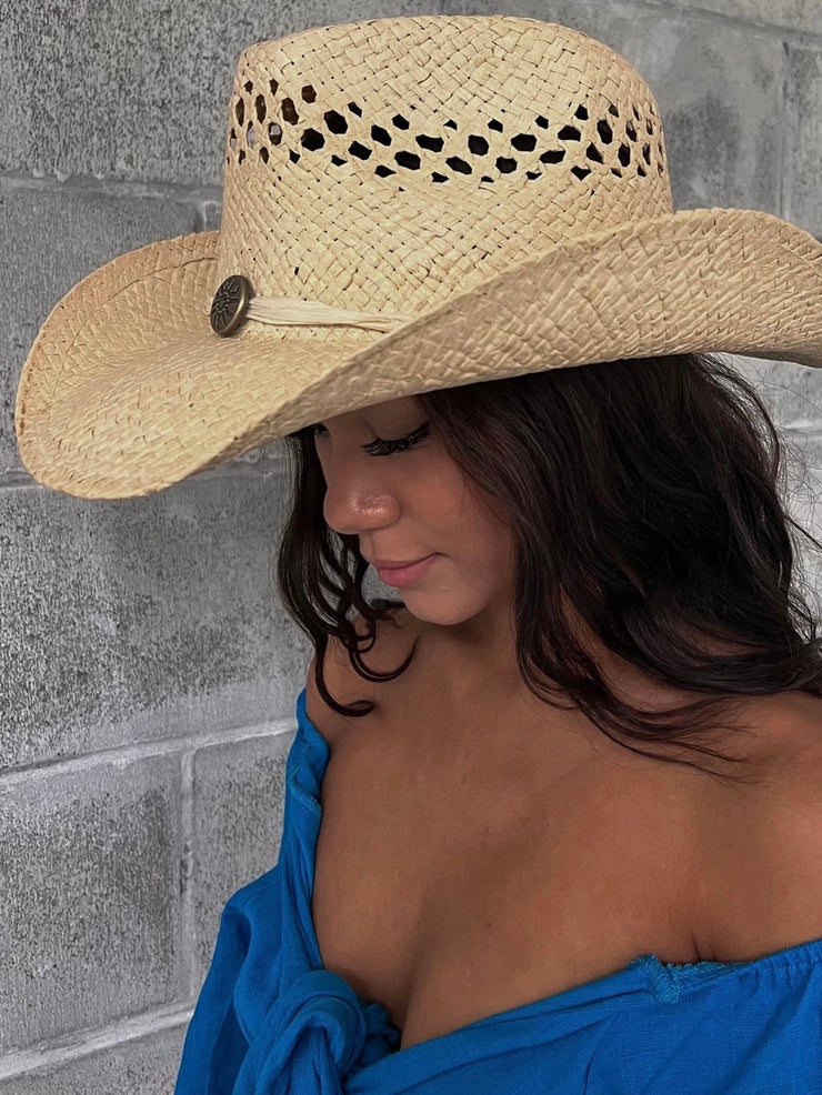 27 Kelly Straw Cowboy Hat