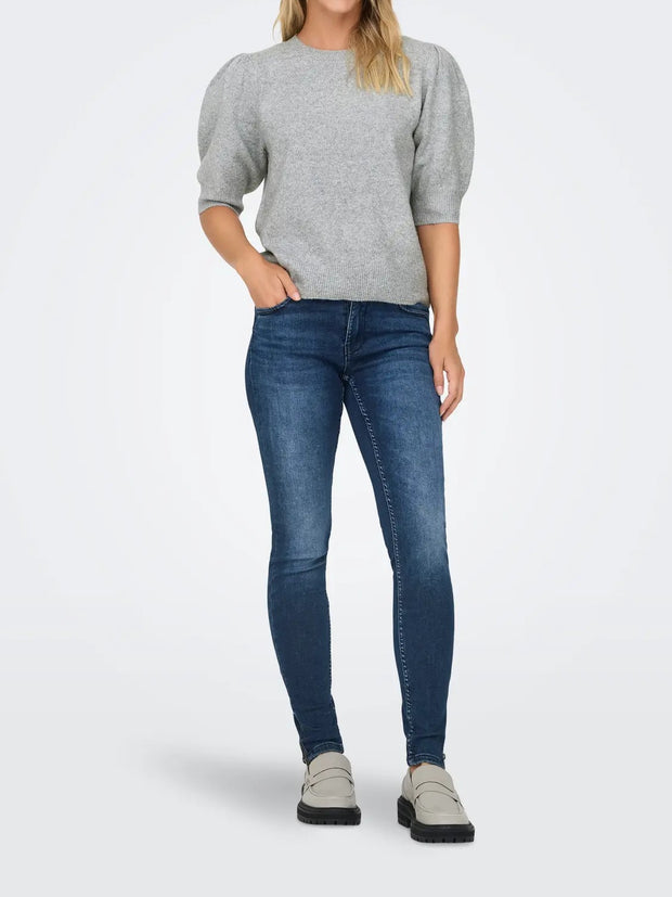 ONLY Rica Half-Sleeve Knit Crewneck Pullover Sweater