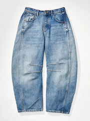 FREE PEOPLE Good Luck Mid Rise Barrel Jean