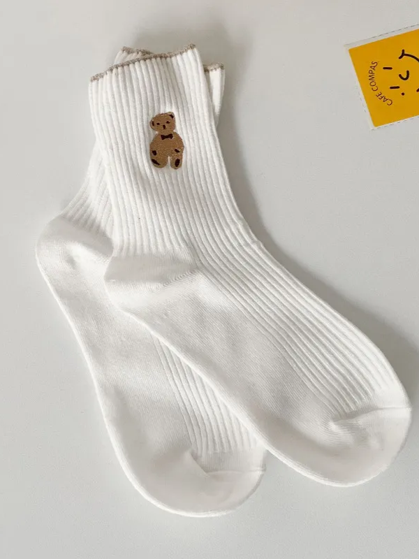 27 Teddy Bear Crew Socks