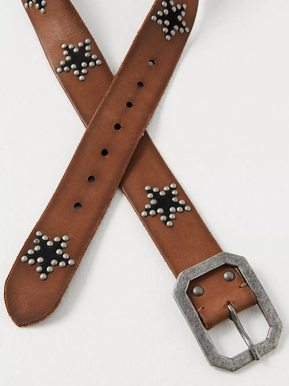 Free People Calgary Belt Brown Studded Belt new with tags S/M display picture 3