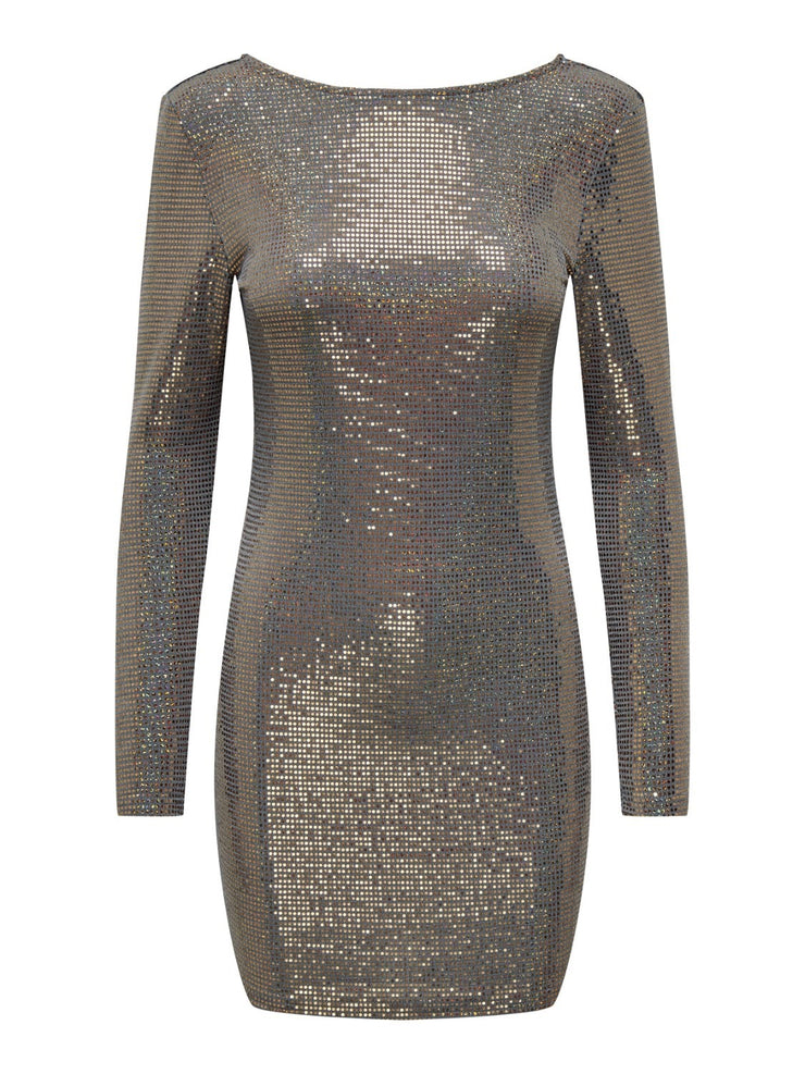 ONLY Eloise Sequin Open Back Dress