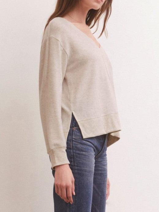 Z SUPPLY Wilder Cloud V-Neck Long Sleeve Top