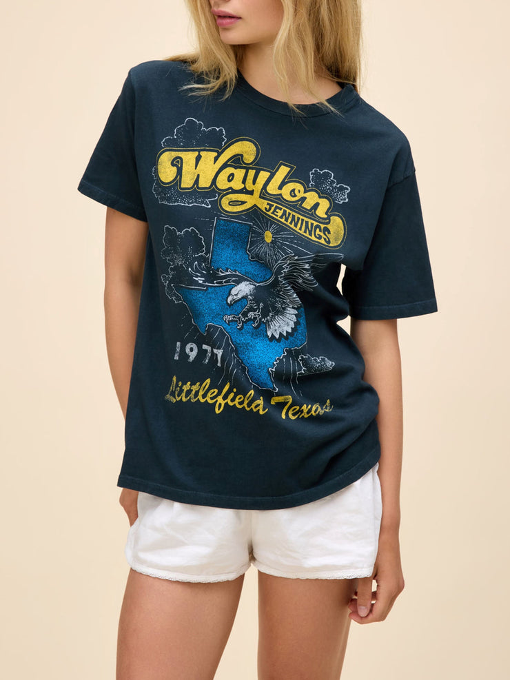 DAYDREAMER Waylon Jennings Littlefield Texas Weekend Tee