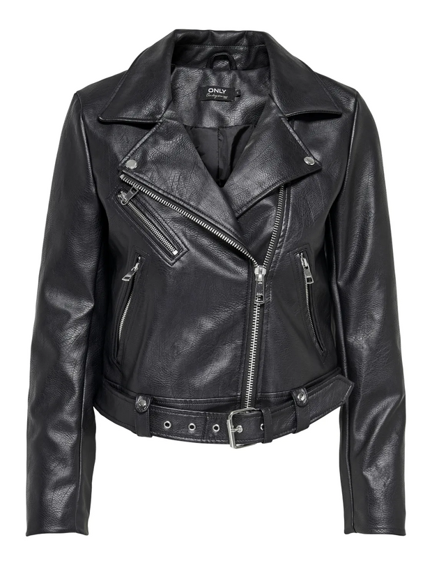 ONLY Vera Faux Leather Biker Jacket