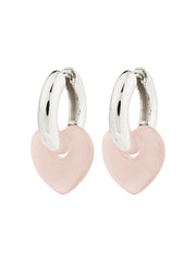 PILGRIM Kendall Stone Heart Hoop Earrings