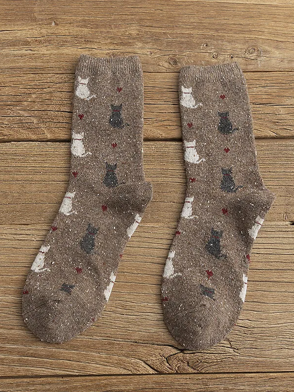 27 Cat Wool Socks