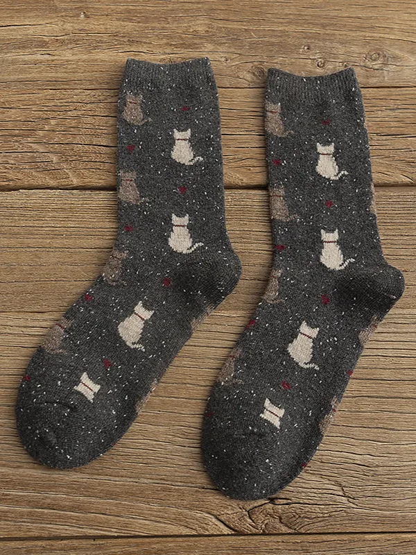 27 Cat Wool Socks