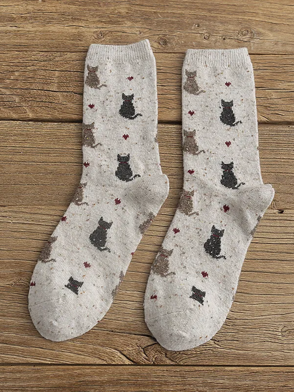 27 Cat Wool Socks