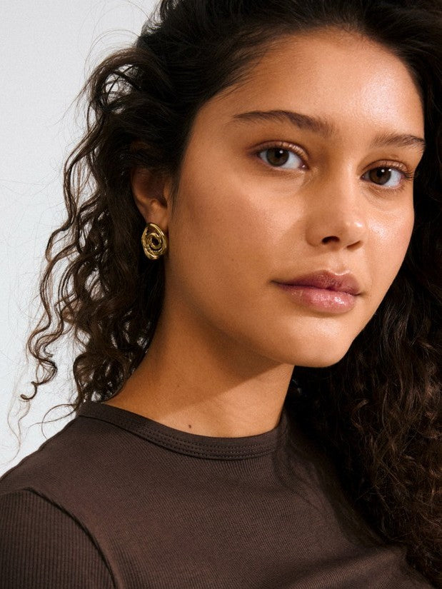 PILGRIM Unfold Spiral Earrings