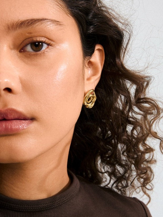 PILGRIM Unfold Spiral Earrings