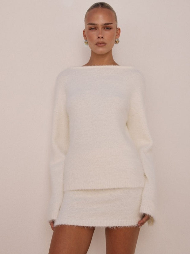 RUNAWAY THE LABEL Mikayla Long Sleeve Knit Sweater