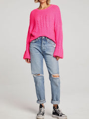 SALTWATER LUXE Ronnie Cable Knit Sweater