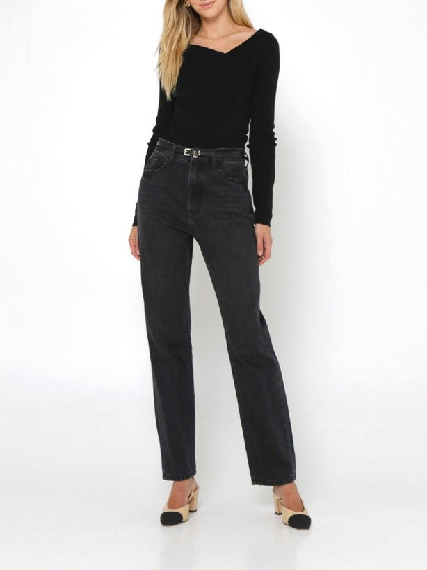 MADISON THE LABEL Petra Asymmetrical Knit Top