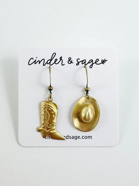 CINDER & SAGE Large Western Charm Earrings