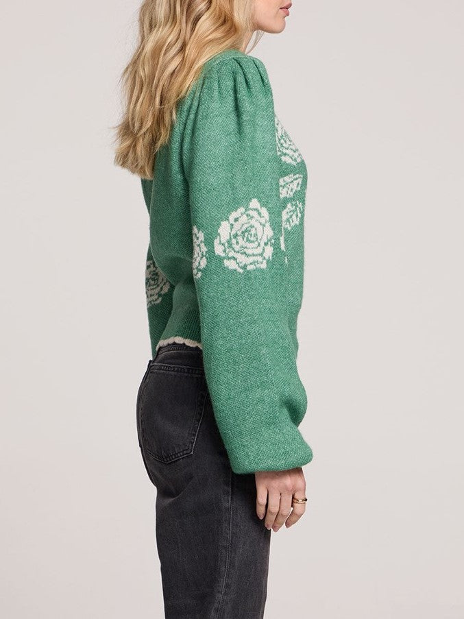 SALTWATER LUXE Elima Floral Knit Sweater