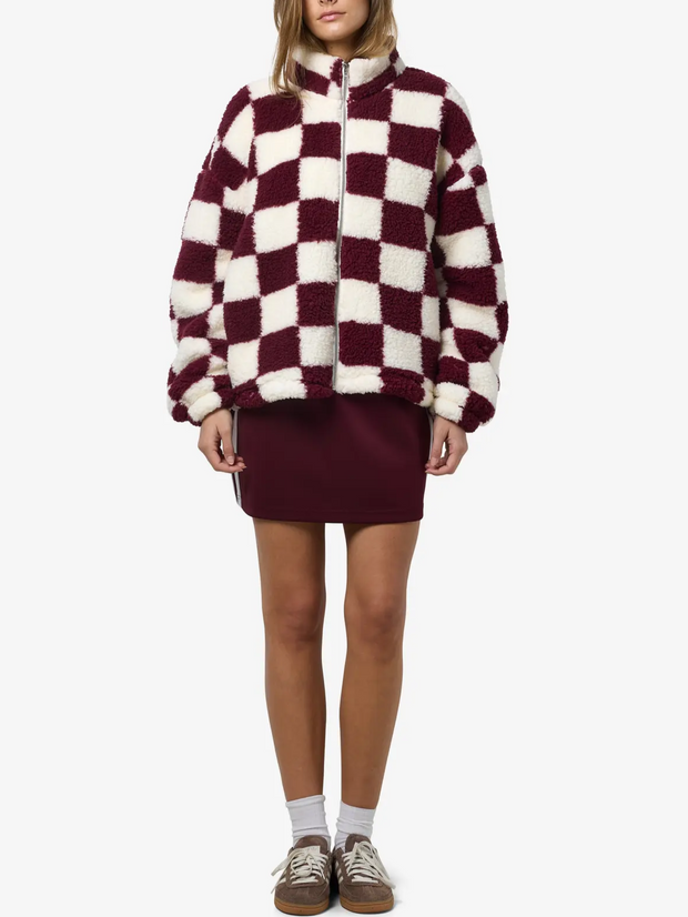 NOISY MAY Luca Checkered Fleece Jacket