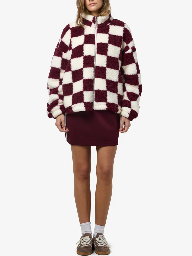 NOISY MAY Luca Checkered Fleece Jacket