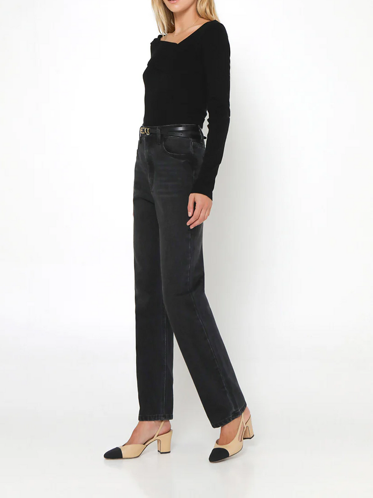 MADISON THE LABEL Petra Asymmetrical Knit Top