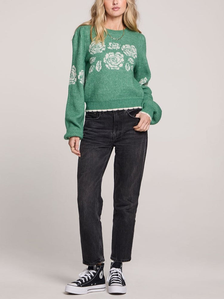 SALTWATER LUXE Elima Floral Knit Sweater