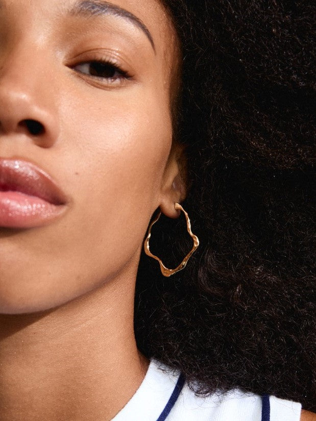 PILGRIM Dylan Organic Shaped Hoop Earrings