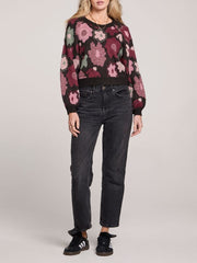 SALTWATER LUXE Noble Bell Sleeve Floral Knit Sweater