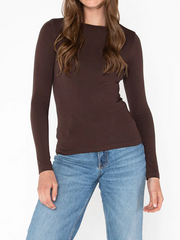 C'EST MOI Bamboo Long Sleeve Crew Neck Top