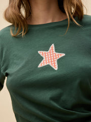 DAYDREAMER Applique Star Solo Twofer Long Sleeve