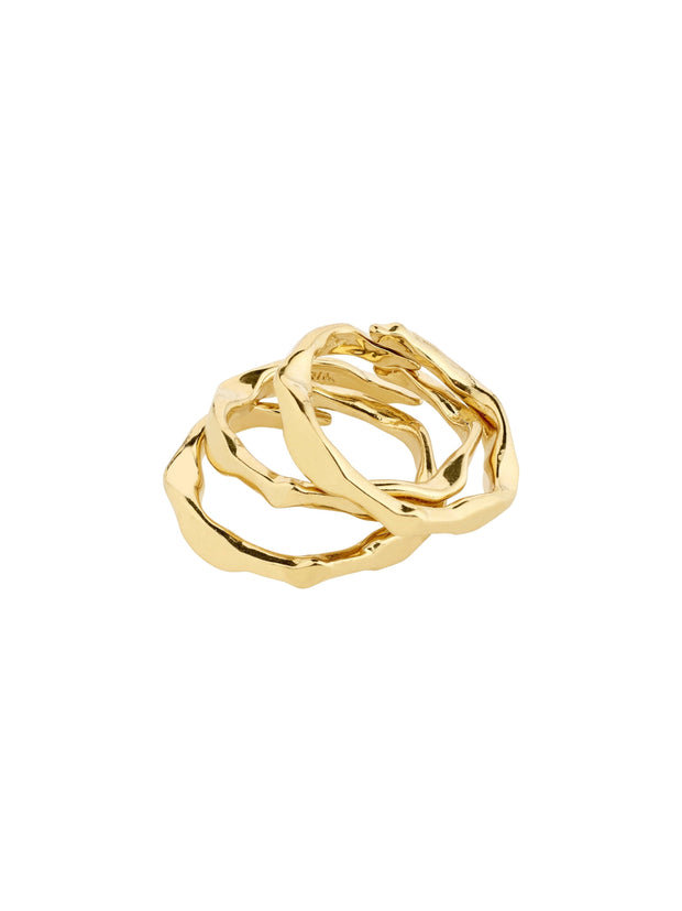 PILGRIM Wyatt 3-in-1 Organic Shaped Ring Set