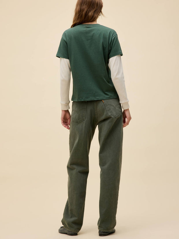 DAYDREAMER Applique Star Solo Twofer Long Sleeve