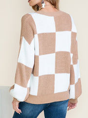 27 Checkered Knit Sweater