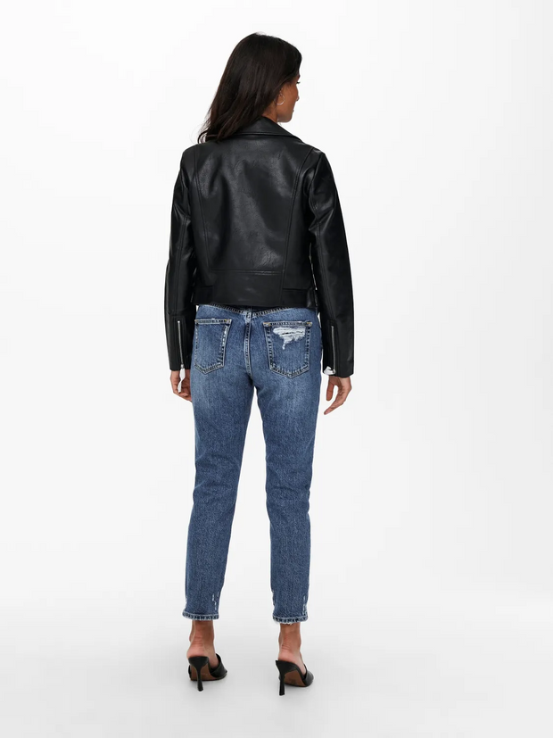 ONLY Vera Faux Leather Biker Jacket