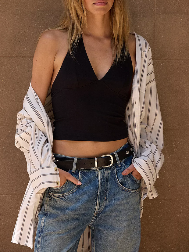 FREE PEOPLE Still Here Halter Cami