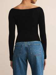 Z SUPPLY Jovy Off Shoulder Sweater Top