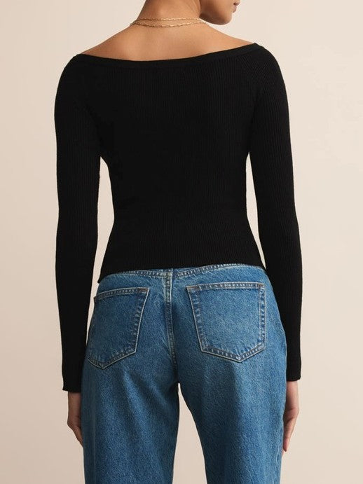 Z SUPPLY Jovy Off Shoulder Sweater Top