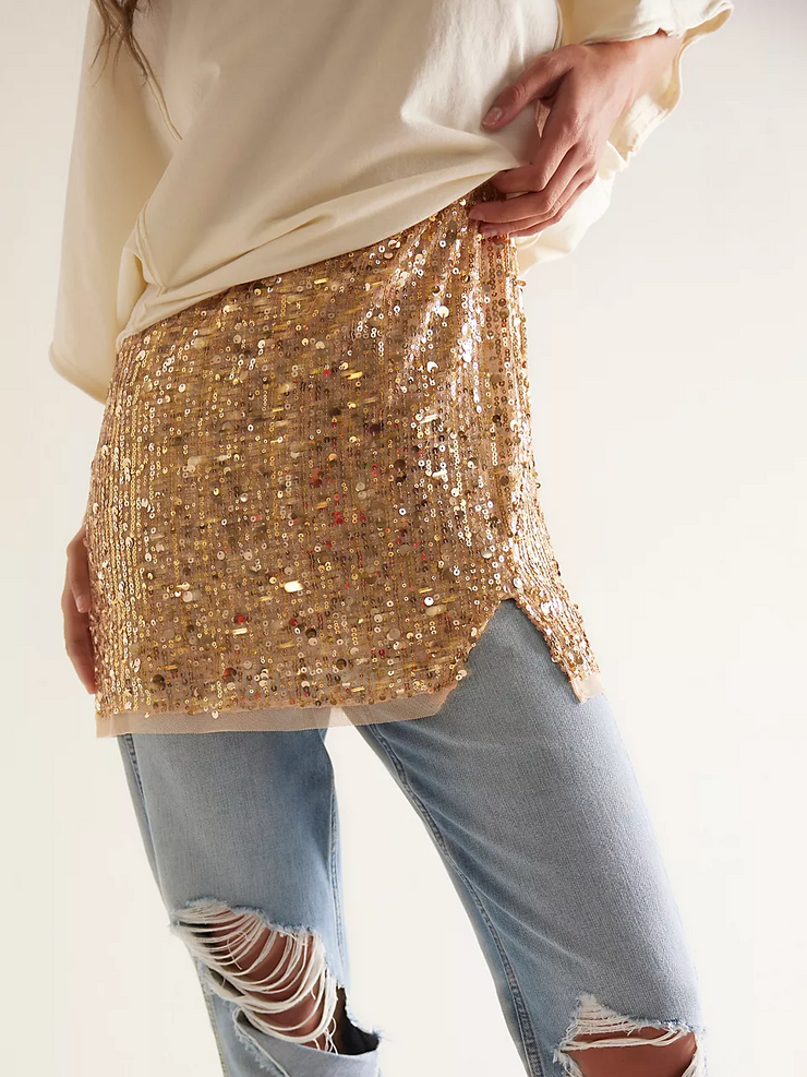 FREE PEOPLE Midnight Kiss Mini Slip Dress