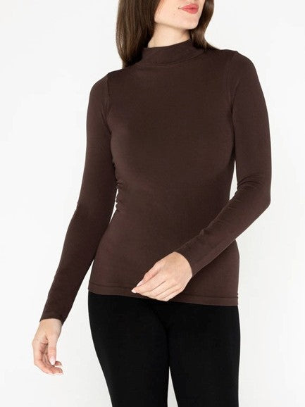 C'EST MOI Bamboo Mockneck Top