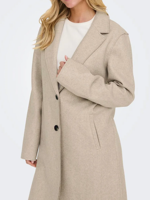 ONLY Carrie Single Breasted Long Coat