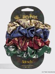 HARRY POTTER X KITSCH Satin Scrunchie All Houses 4Pc Set