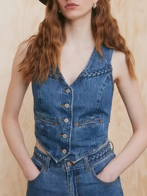 LEVI'S Braided Denim Vest