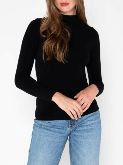 C'EST MOI Bamboo Mockneck Top