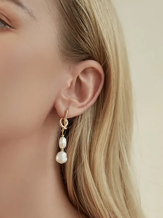 27 Pearl Knot Earrings