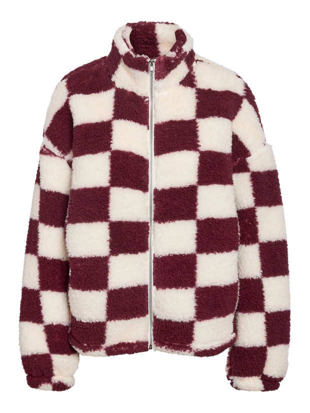 NOISY MAY Luca Checkered Fleece Jacket
