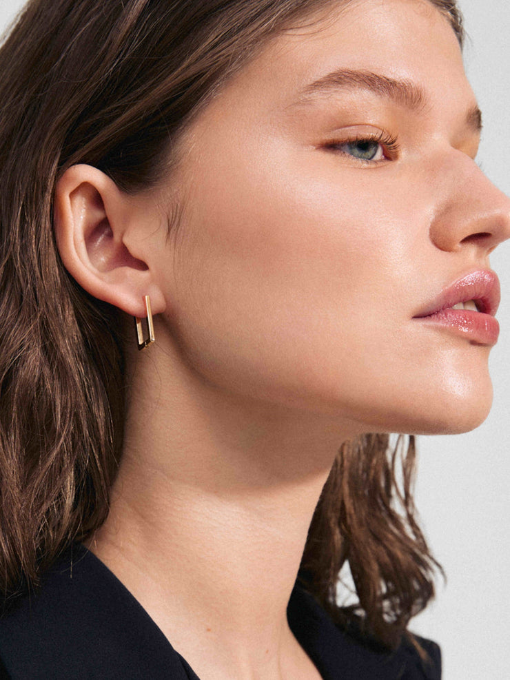 PILGRIM Feel Square Hoop Earrings