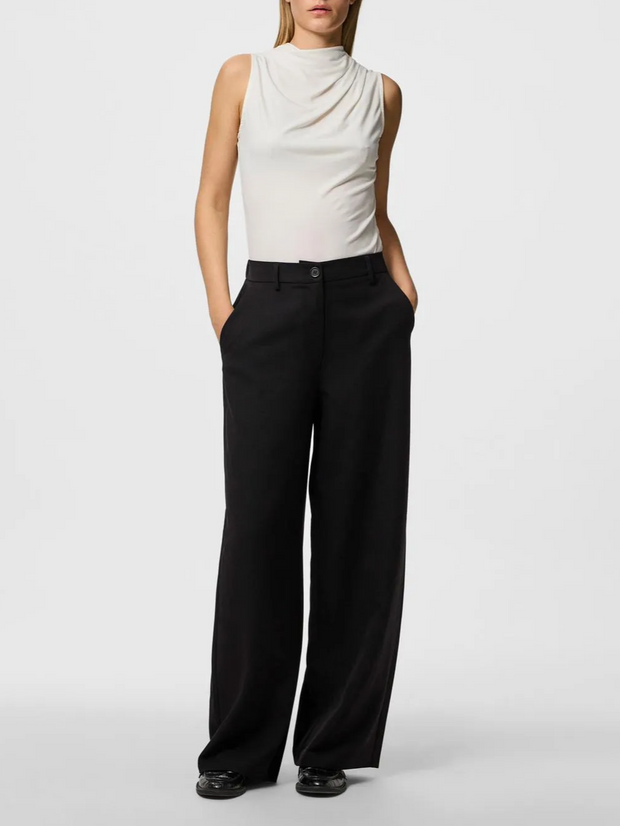 PIECES High Waisted Wide Leg Trouser