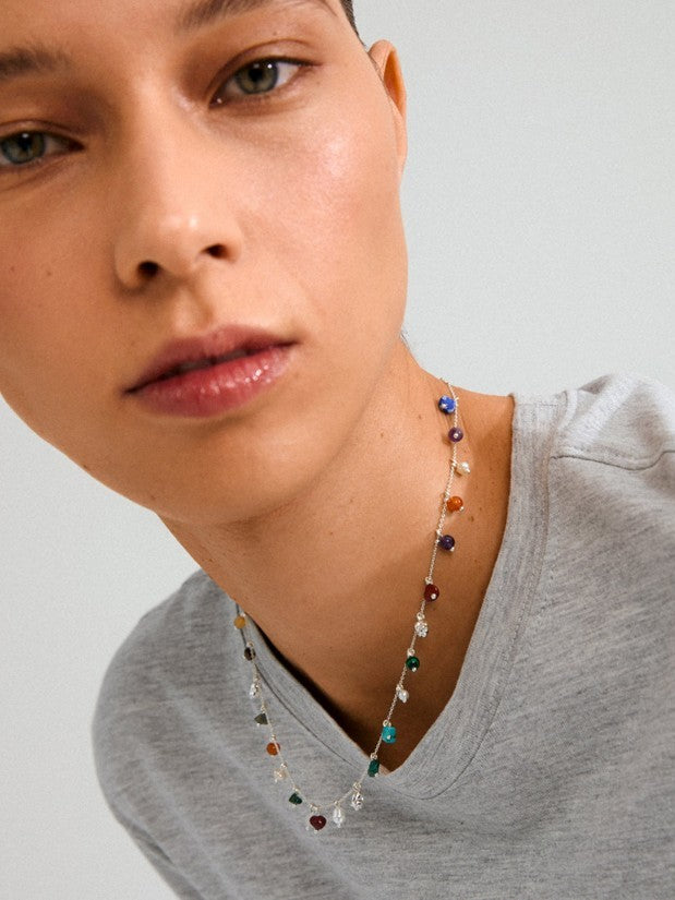 PILGRIM Between Stone Charm Necklace