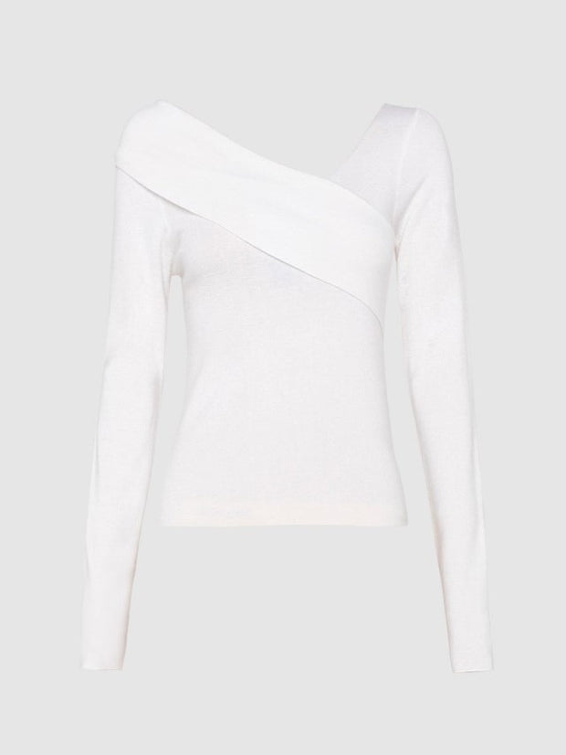 MADISON THE LABEL Petra Asymmetrical Knit Top